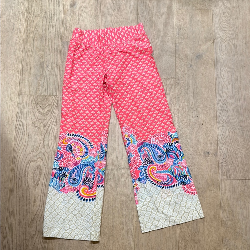 LILLY PULITZER Palazzo Pant In Coral Spritz Beach Bungalow Engineered Pant small